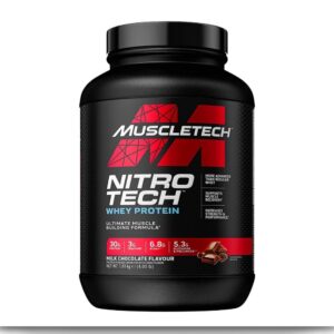 MuscleTech Performance Series Nitro Tech Whey Protein Powder, Chocolate Flavour