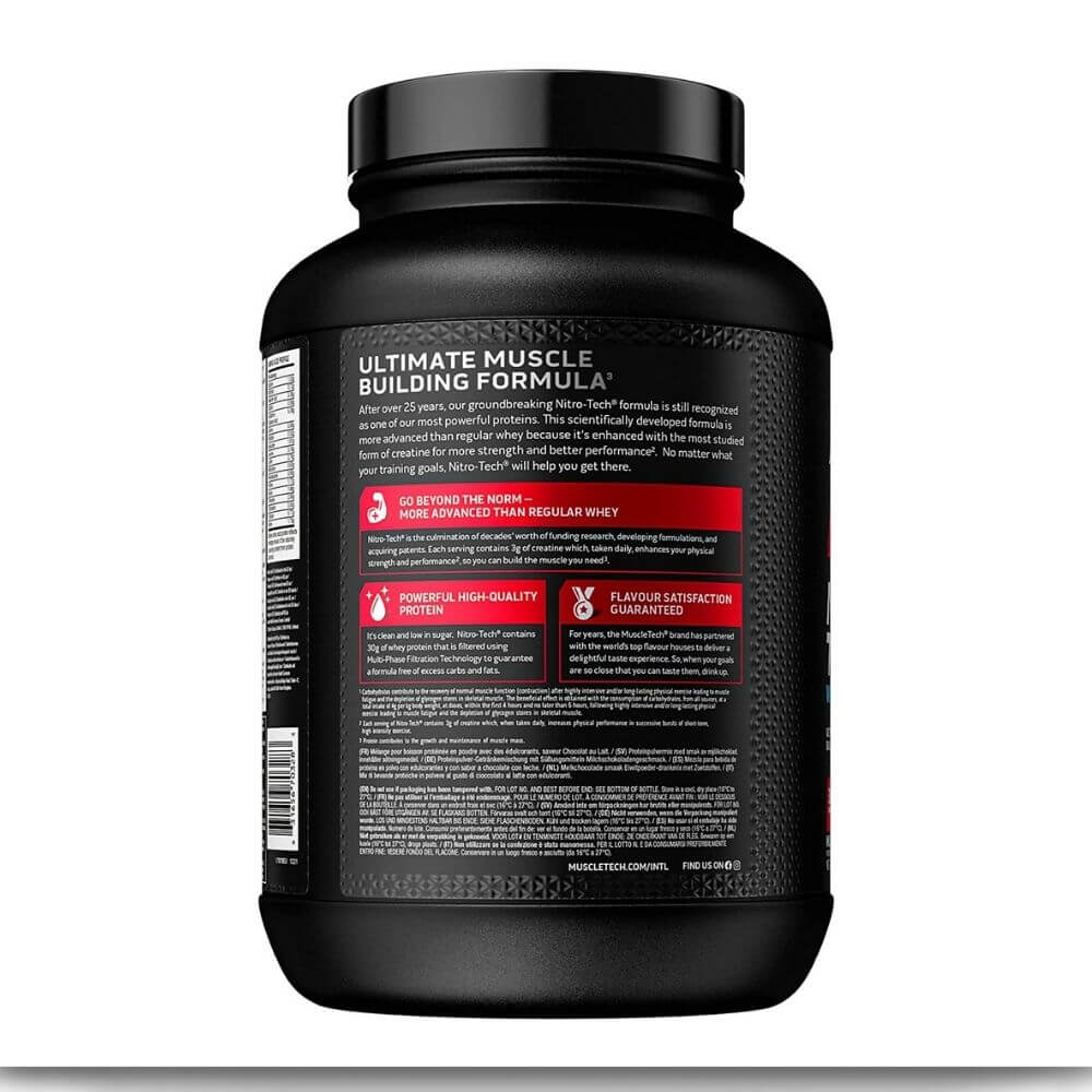 MuscleTech Performance Series Nitro Tech Whey Protein Powder, Chocolate Flavour - Image 3