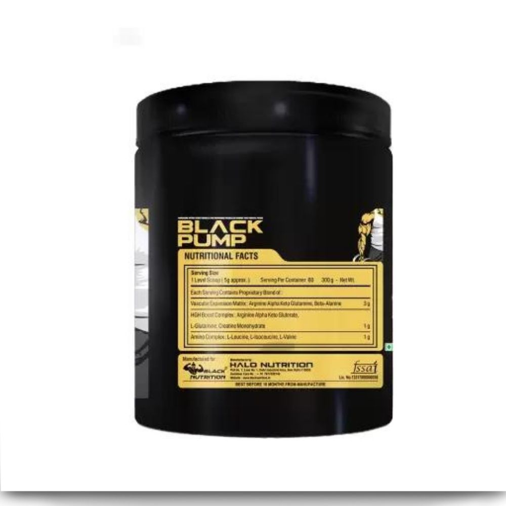 Black Nutrition BLACK PUMP Pre-Workout (300 g, Green Apple) - Image 2