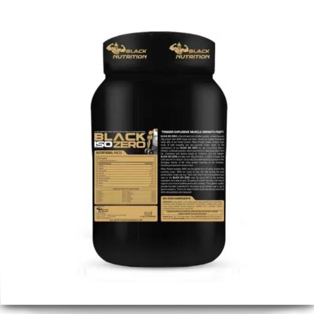 Black Nutrition Black Iso Zero Whey Protein With Glutamine Peptides (900 g, CAFFE LATTE) - Image 2
