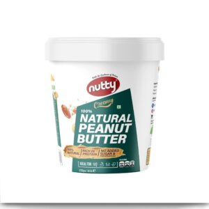 Nutty Unsweetened Healthy Natural Peanut Butter Creamy (1250g)