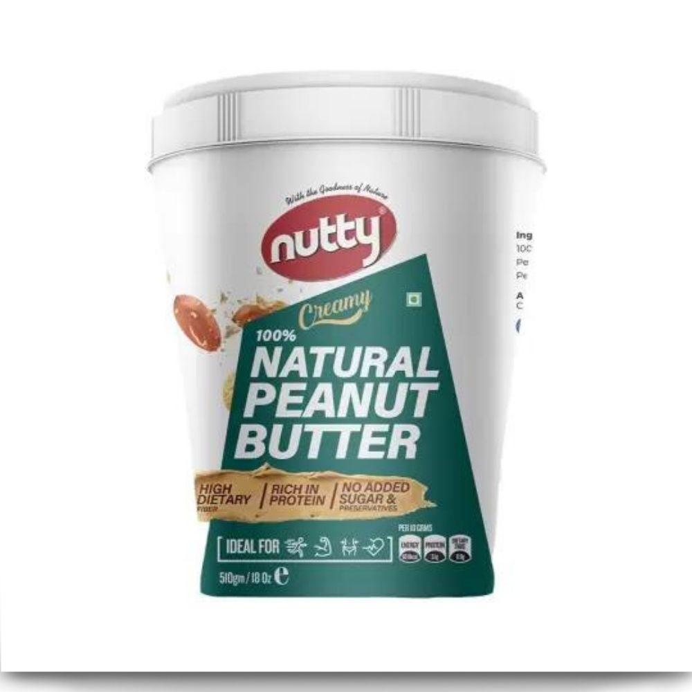 Nutty Unsweetened Roasted Peanut Butter Creamy (510g)