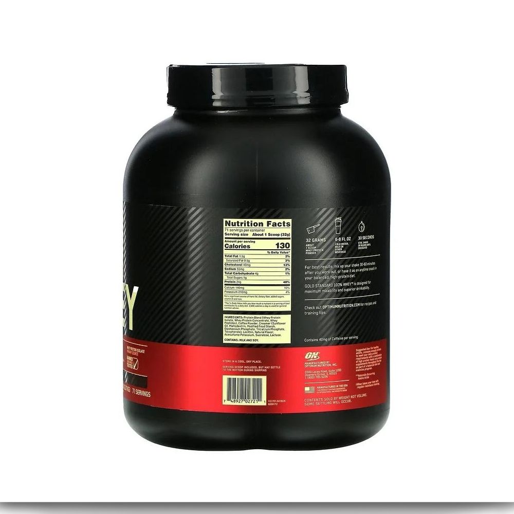 Optimum Nutrition, Gold Standard 100% Whey, Chocolate, 5 lbs - Image 2
